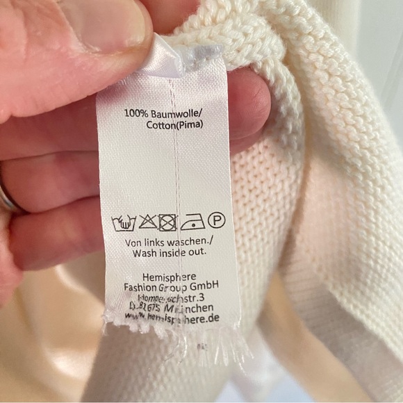 Hemisphere Cotton Sweater Cardigan EU 36 Small German European 3/4 Sleeves - Picture 9 of 9